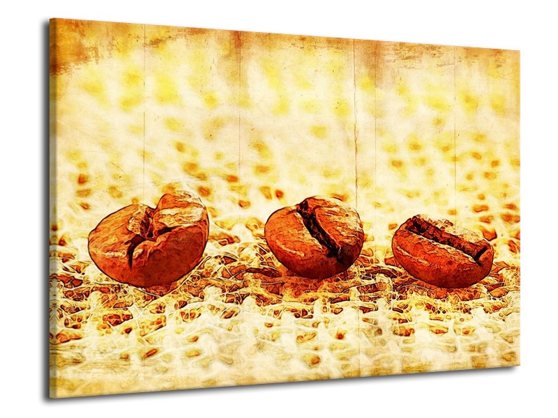 Glas schilderij Keuken | Bruin, Geel | 70x50cm 1Luik