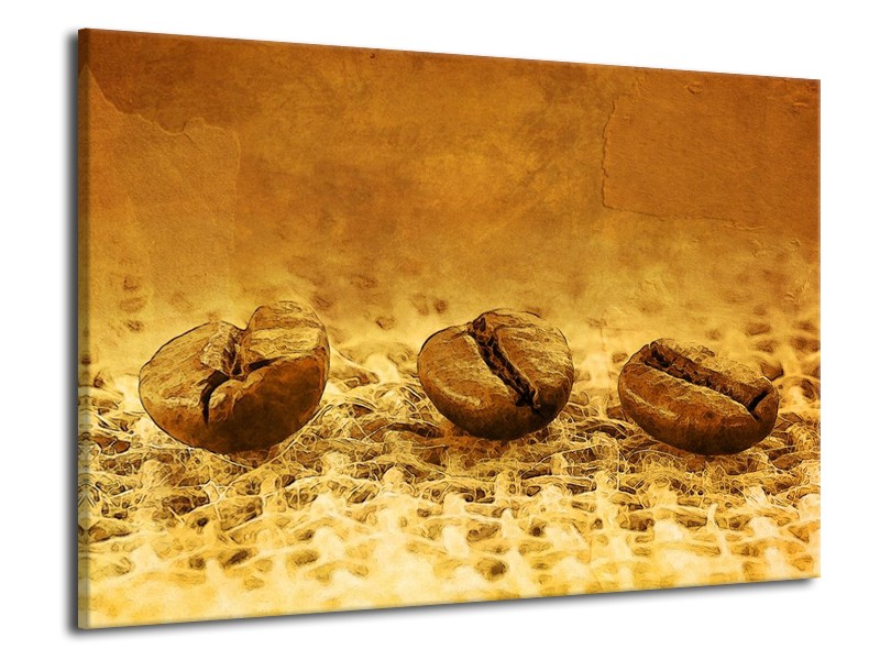 Glas schilderij Keuken | Bruin, Geel | 70x50cm 1Luik