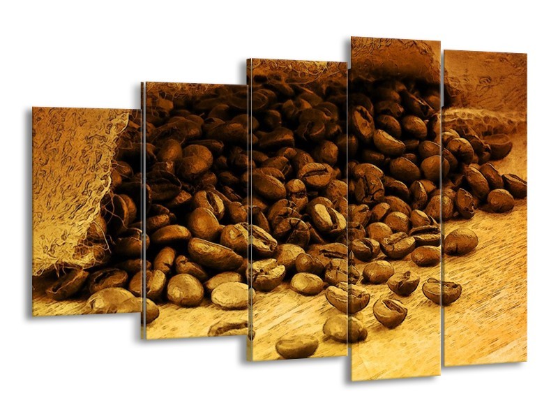 Glas schilderij Keuken | Bruin, Geel | 150x100cm 5Luik