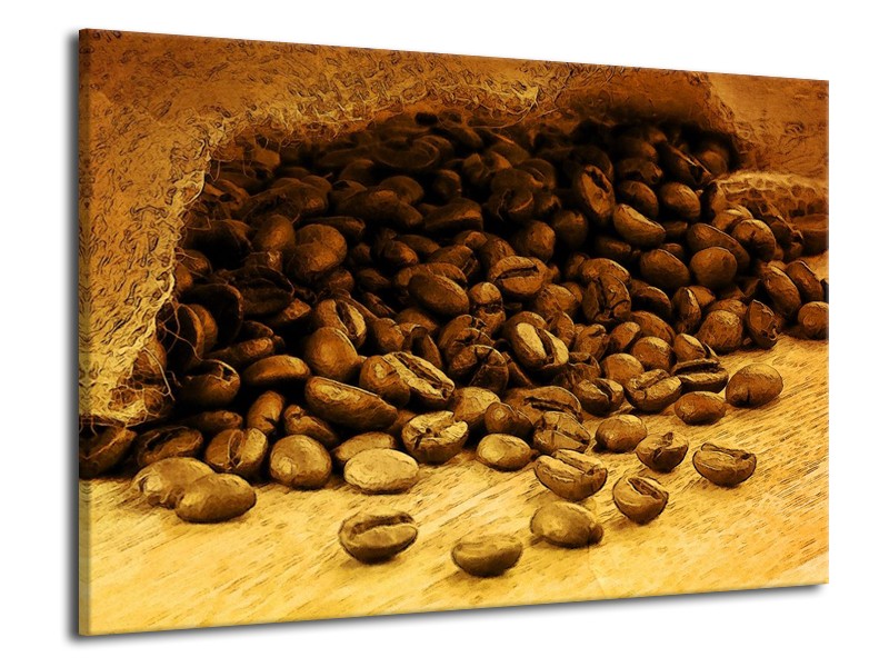 Canvas schilderij Keuken | Bruin, Geel | 70x50cm 1Luik