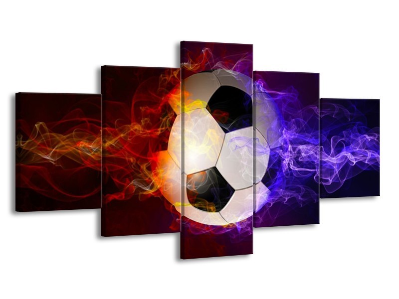 Glas schilderij Spel | Blauw, Rood, Oranje | 150x80cm 5Luik