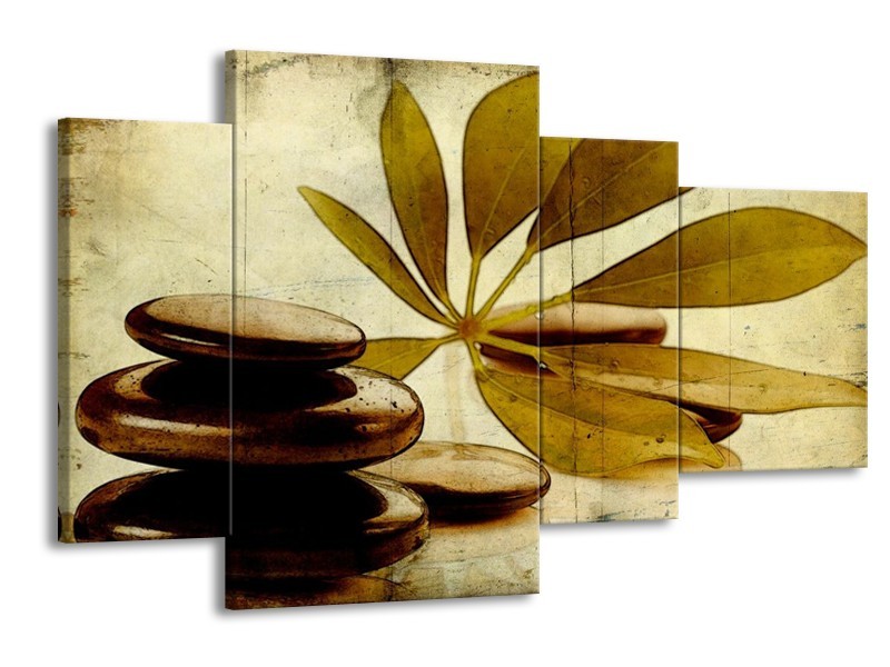 Glas schilderij Spa | Bruin, Zwart | 120x75cm 4Luik