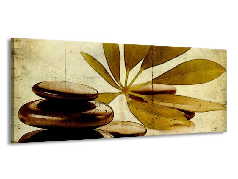 Glas schilderij Spa | Bruin, Zwart | 145x58cm 1Luik