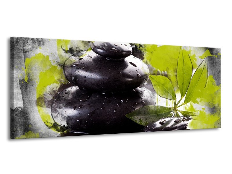 Canvas schilderij Spa | Groen, Zwart, Wit | 145x58cm 1Luik