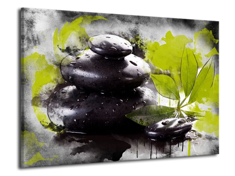 Canvas schilderij Spa | Groen, Zwart, Wit | 70x50cm 1Luik