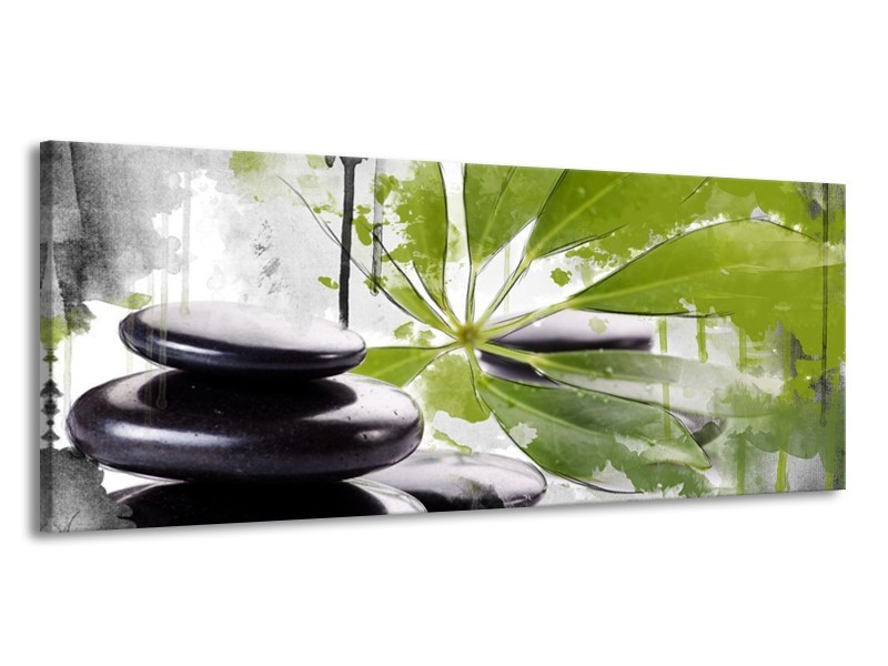 Canvas schilderij Spa | Groen, Zwart, Wit | 145x58cm 1Luik
