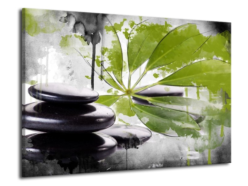 Canvas schilderij Spa | Groen, Zwart, Wit | 70x50cm 1Luik