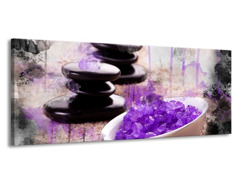 Canvas schilderij Spa | Paars, Wit, Bruin | 145x58cm 1Luik