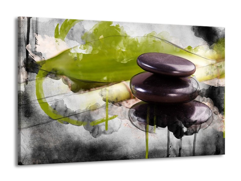 Canvas schilderij Spa | Groen, Zwart, Grijs | 140x90cm 1Luik