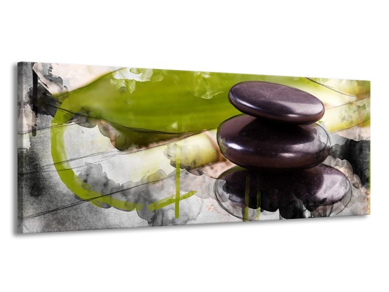 Canvas schilderij Spa | Groen, Zwart, Grijs | 145x58cm 1Luik