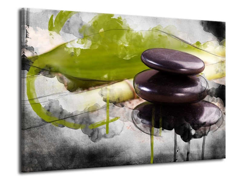 Canvas schilderij Spa | Groen, Zwart, Grijs | 70x50cm 1Luik