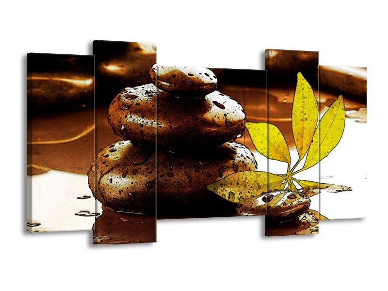 Canvas schilderij Spa | Bruin, Groen | 120x65 5Luik