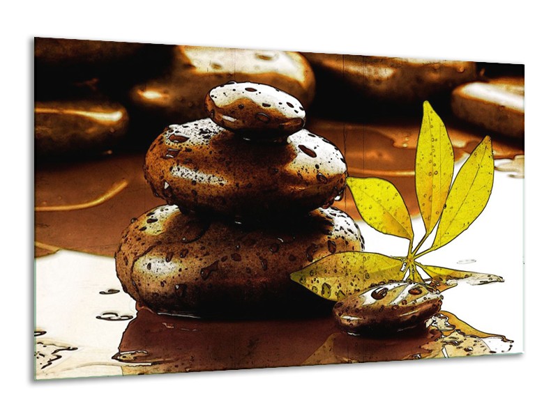 Canvas schilderij Spa | Bruin, Groen | 120x70cm 1Luik