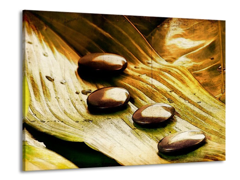 Canvas schilderij Spa | Geel, Bruin, Wit | 100x70cm 1Luik