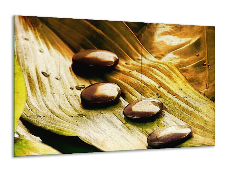 Canvas schilderij Spa | Geel, Bruin, Wit | 120x70cm 1Luik