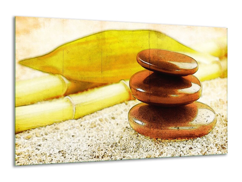 Canvas schilderij Spa | Geel, Bruin, Wit | 120x70cm 1Luik