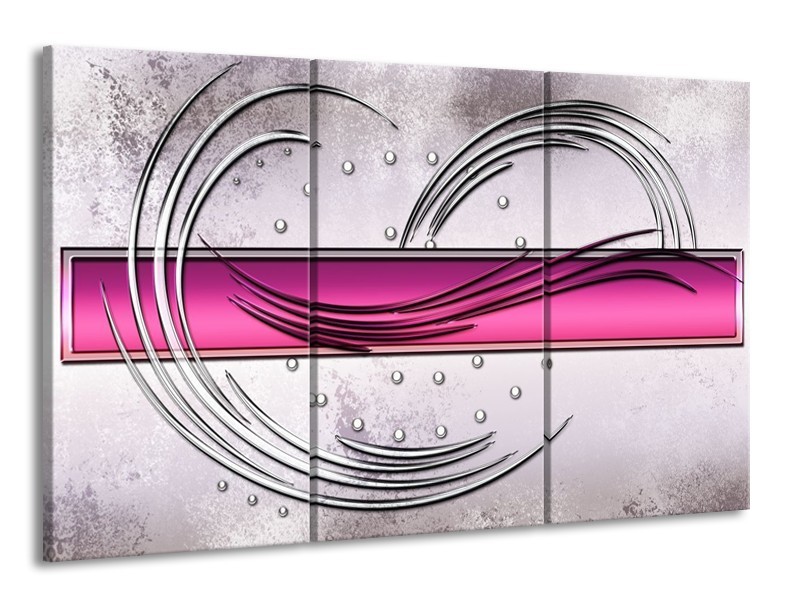 Glas schilderij Modern | Grijs, Paars | 165x100cm 3Luik