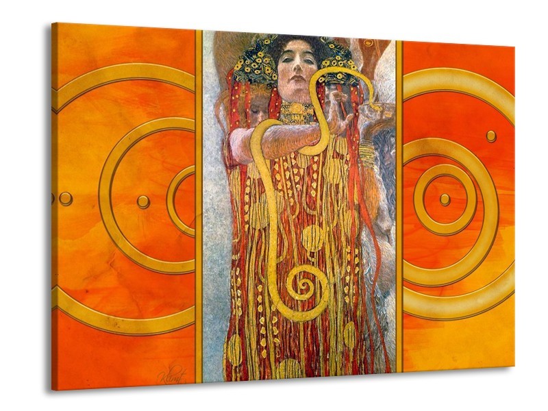 Canvas schilderij Modern | Geel, Bruin, Zwart | 100x70cm 1Luik