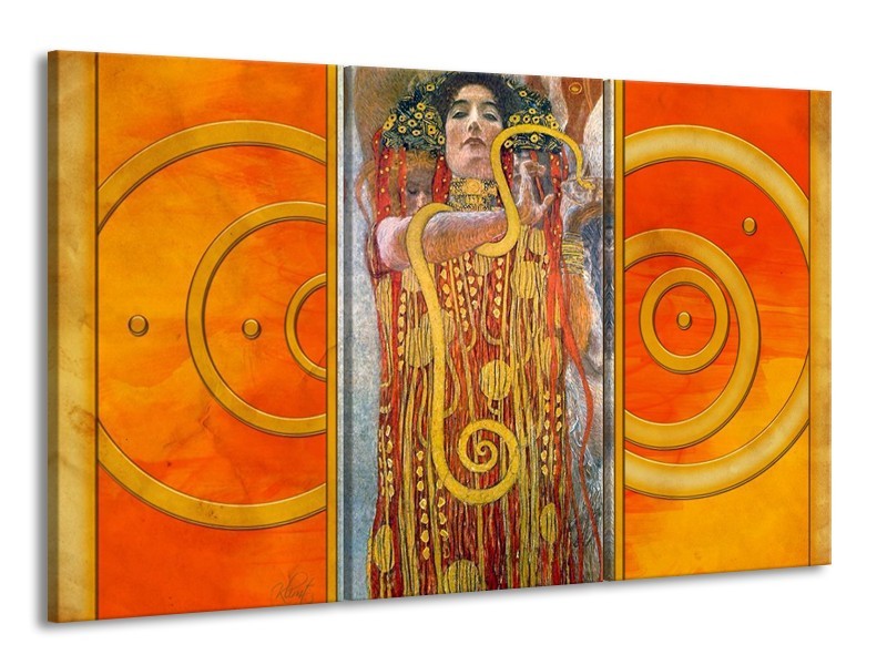 Glas schilderij Modern | Geel, Bruin, Zwart | 165x100cm 3Luik