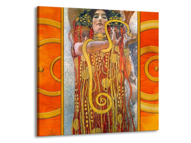 Canvas schilderij Modern | Geel, Bruin, Zwart | 50x50cm 1Luik