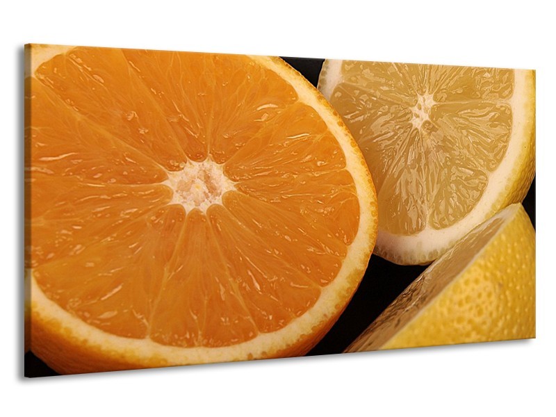 Canvas schilderij Keuken | Geel, Oranje, Bruin | 190x100cm 1Luik