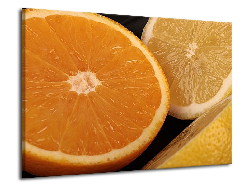 Canvas schilderij Keuken | Geel, Oranje, Bruin | 70x50cm 1Luik