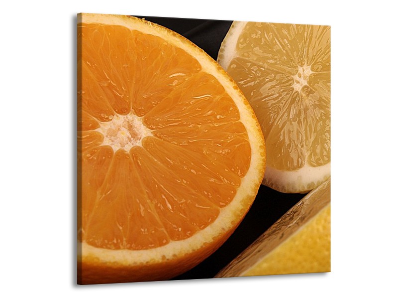 Canvas schilderij Keuken | Geel, Oranje, Bruin | 70x70cm 1Luik