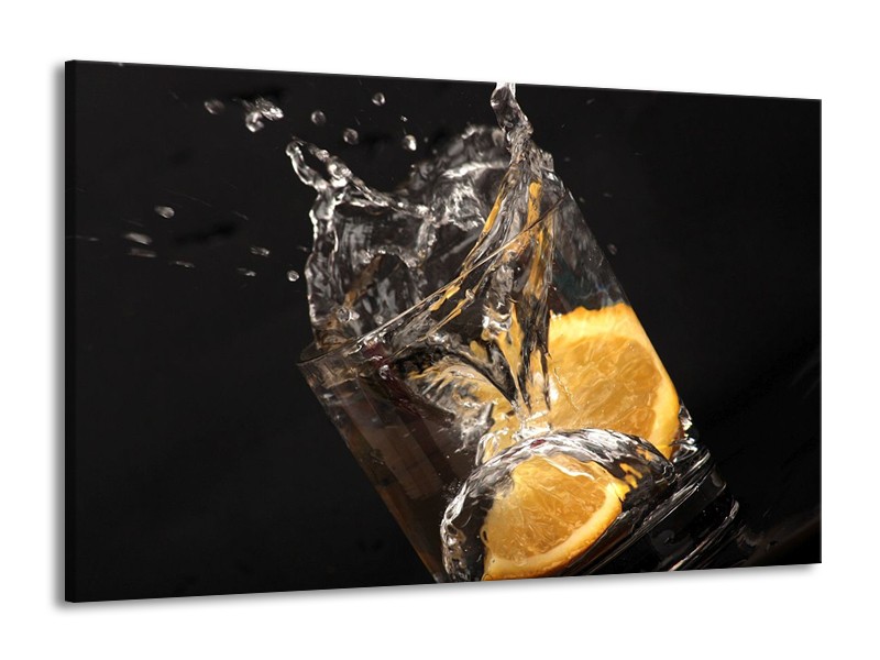 Canvas schilderij Keuken | Geel, Wit, Zwart | 140x90cm 1Luik