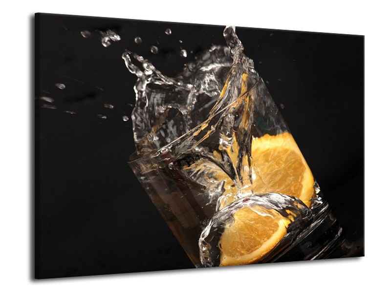 Canvas schilderij Keuken | Geel, Wit, Zwart | 70x50cm 1Luik