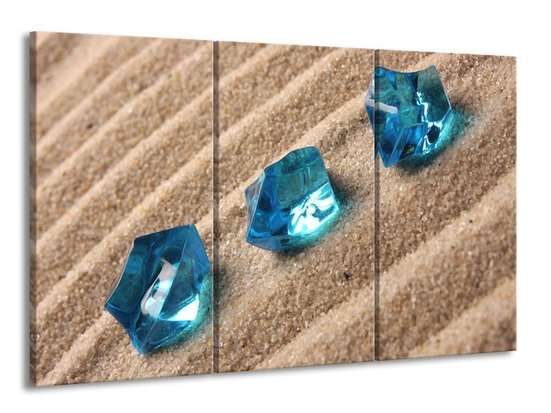 Canvas schilderij Spa | Blauw, Bruin | 165x100cm 3Luik