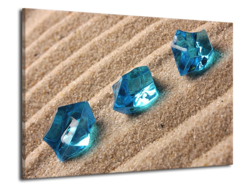 Canvas schilderij Spa | Blauw, Bruin | 70x50cm 1Luik