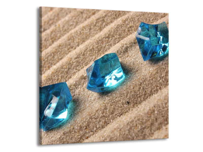 Canvas schilderij Spa | Blauw, Bruin | 70x70cm 1Luik