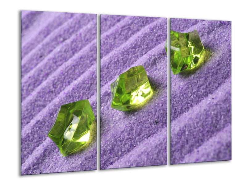 Canvas schilderij Spa | Groen, Paars | 120x80cm 3Luik
