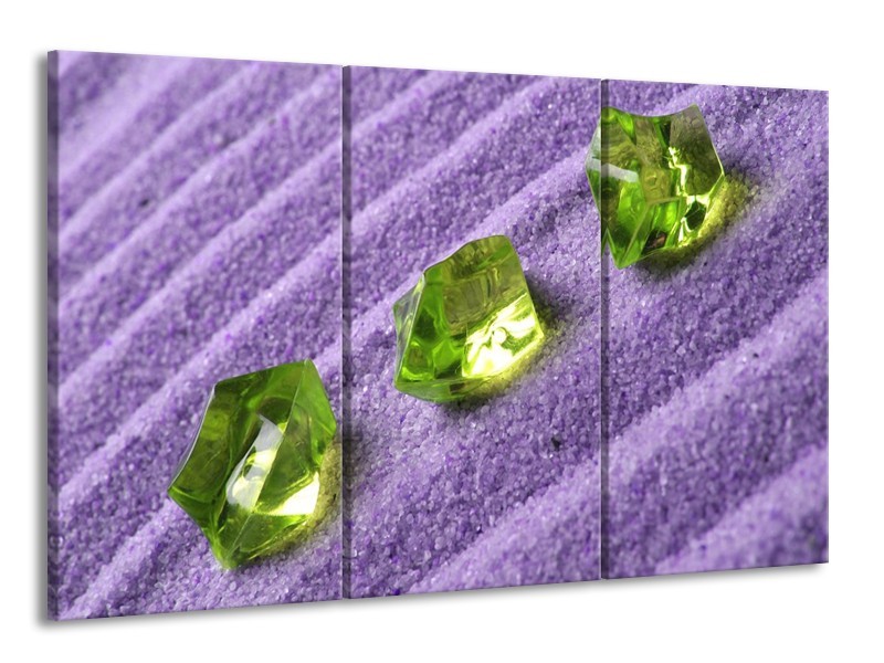 Canvas schilderij Spa | Groen, Paars | 165x100cm 3Luik