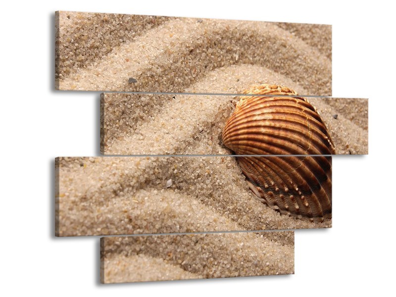 Canvas schilderij Zand | Bruin | 115x85cm 4Luik