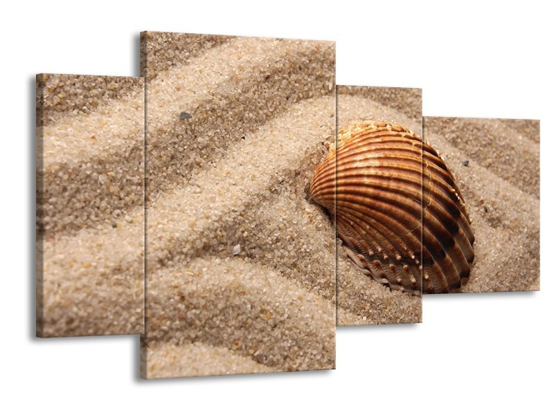 Glas schilderij Zand | Bruin | 120x75cm 4Luik