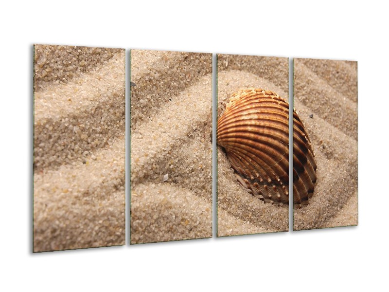Canvas schilderij Zand | Bruin | 160x80cm 4Luik