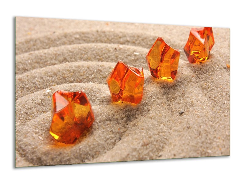 Canvas schilderij Zand | Bruin, Geel, Oranje | 120x70cm 1Luik