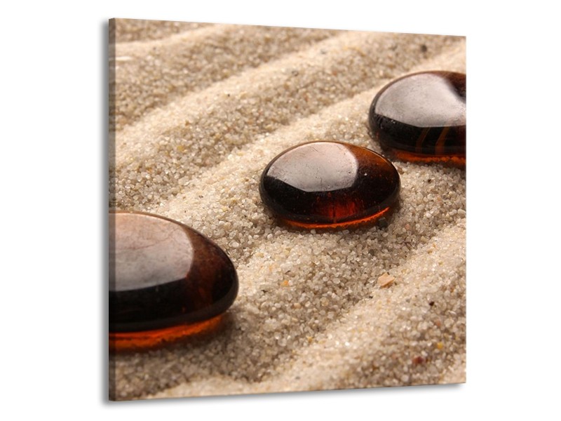 Canvas schilderij Zand | Bruin | 50x50cm 1Luik