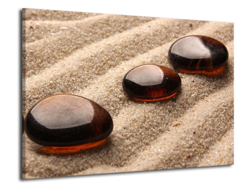 Canvas schilderij Zand | Bruin | 70x50cm 1Luik