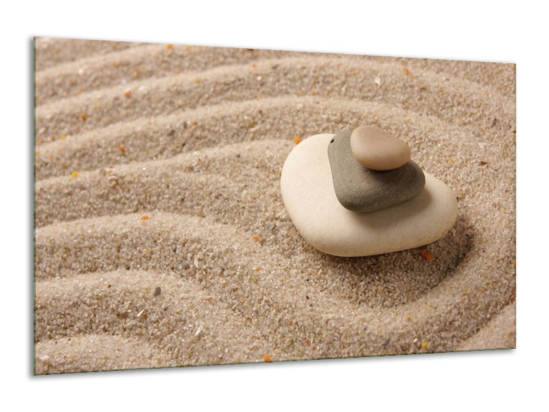 Canvas schilderij Zand | Bruin, Crème | 120x70cm 1Luik