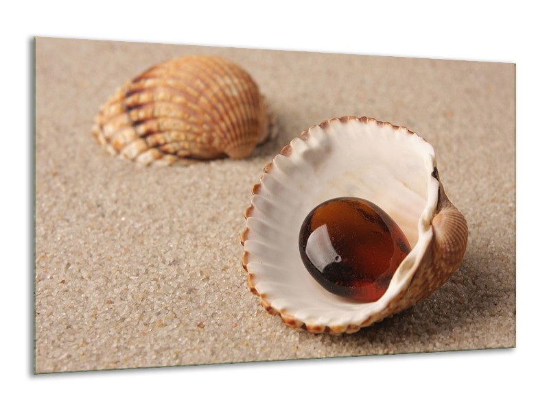 Canvas schilderij Zand | Bruin, Crème | 120x70cm 1Luik