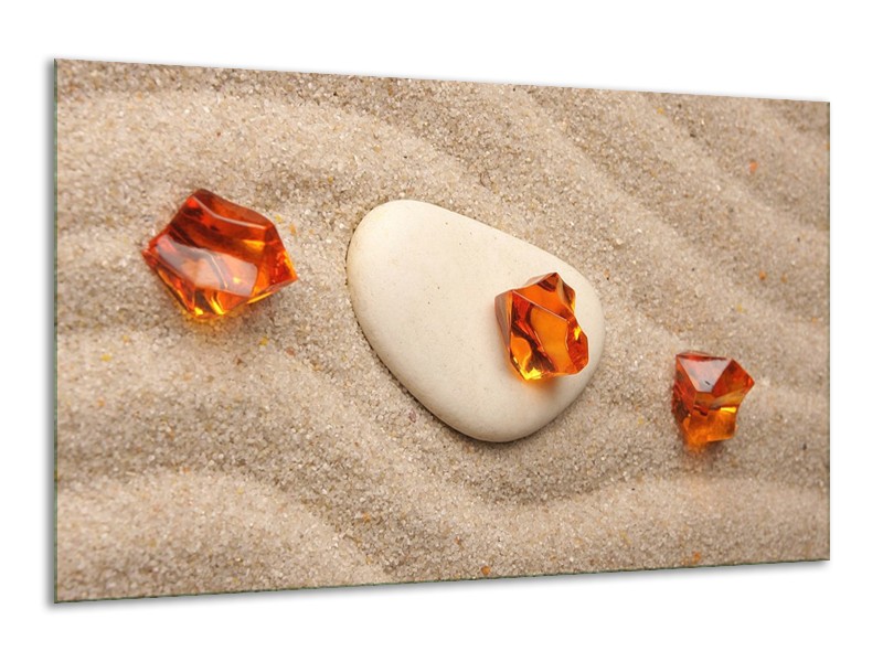 Canvas schilderij Spa | Oranje, Crème, Wit | 120x70cm 1Luik