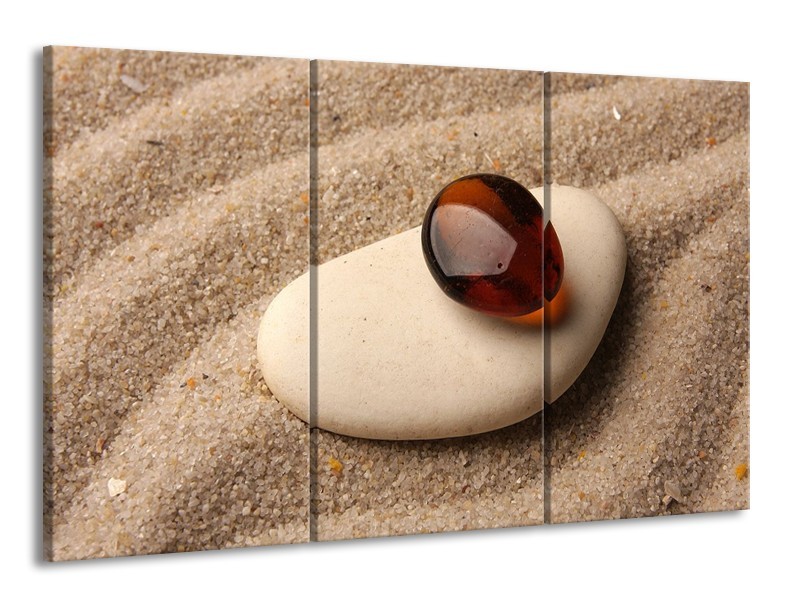 Canvas schilderij Spa | Oranje, Crème, Wit | 165x100cm 3Luik