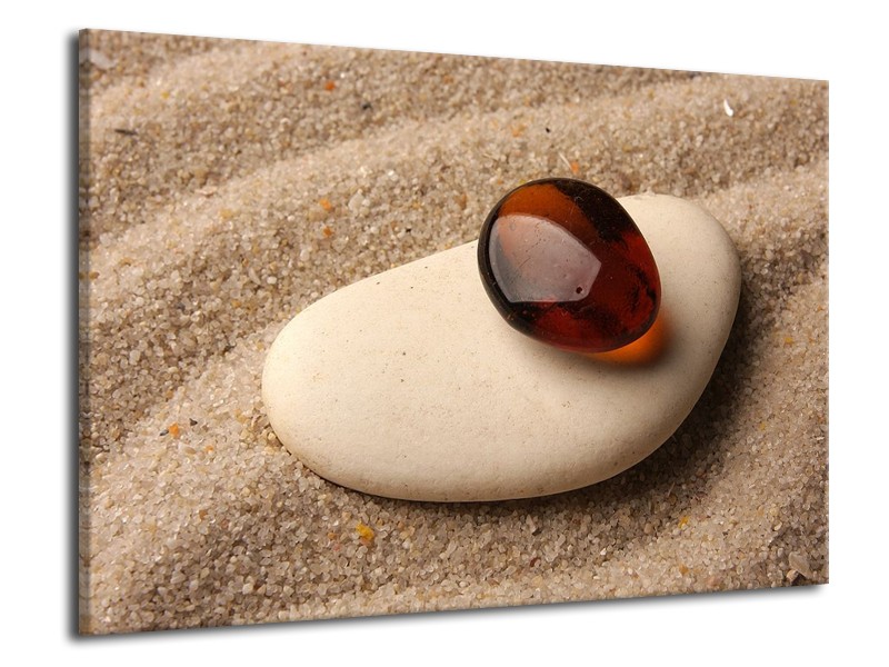 Canvas schilderij Spa | Oranje, Crème, Wit | 70x50cm 1Luik