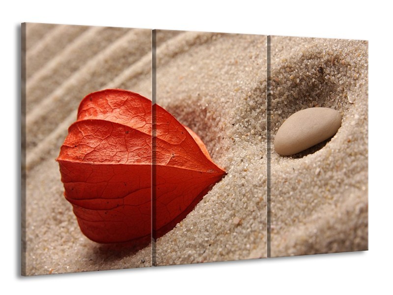 Canvas schilderij Spa | Bruin, Crème, Rood | 165x100cm 3Luik