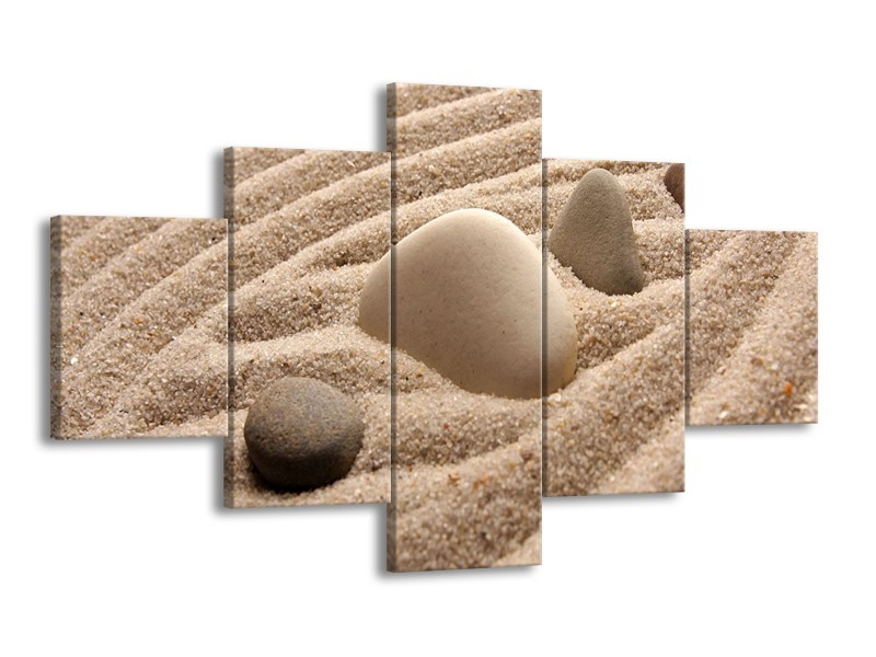 Glas schilderij Spa | Bruin, Crème | 125x70cm 5Luik