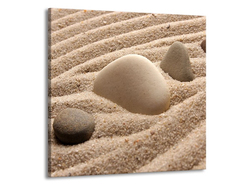 Canvas schilderij Spa | Bruin, Crème | 70x70cm 1Luik