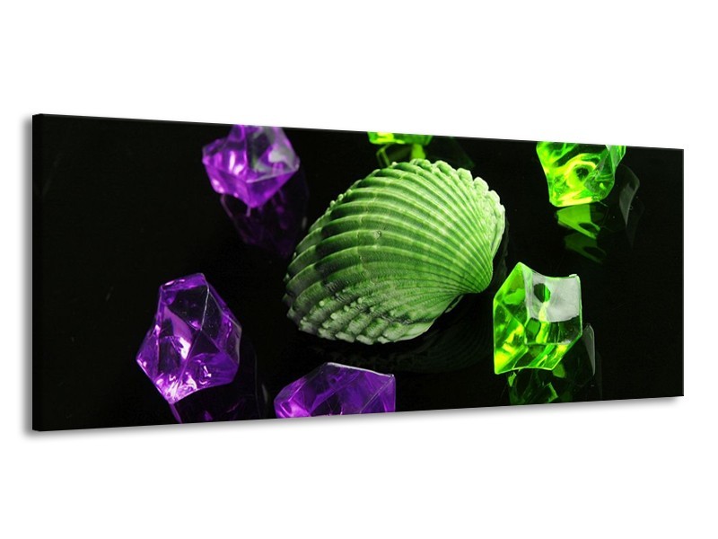 Canvas schilderij Spa | Groen, Paars, Zwart | 145x58cm 1Luik