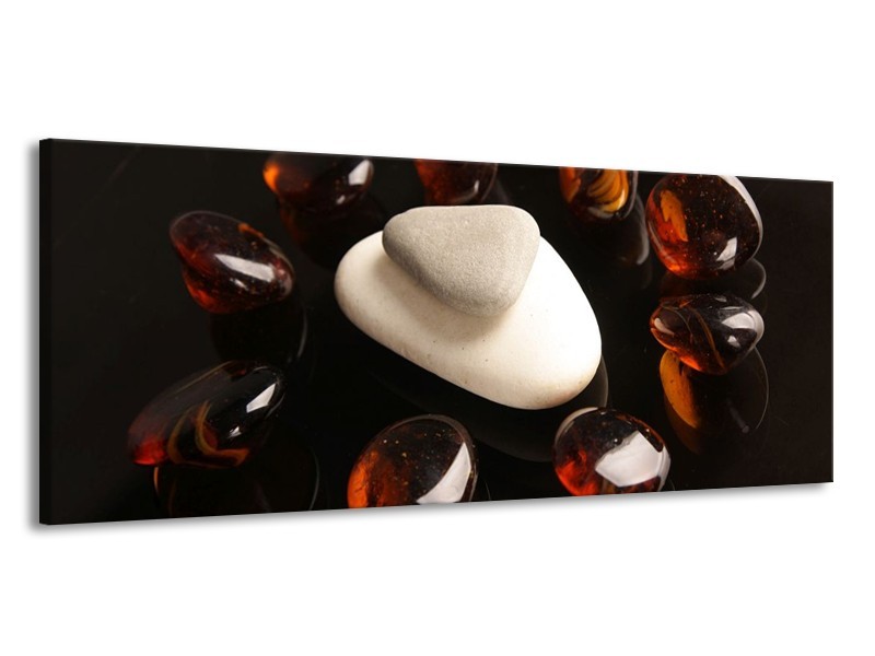Canvas schilderij Spa | Bruin, Zwart, Wit | 145x58cm 1Luik